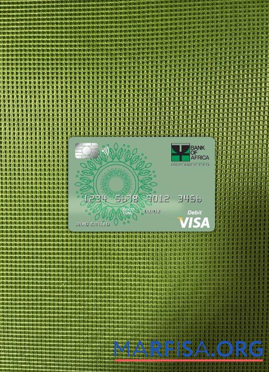 Blank Benin bank of Africa visa card photolook front sample